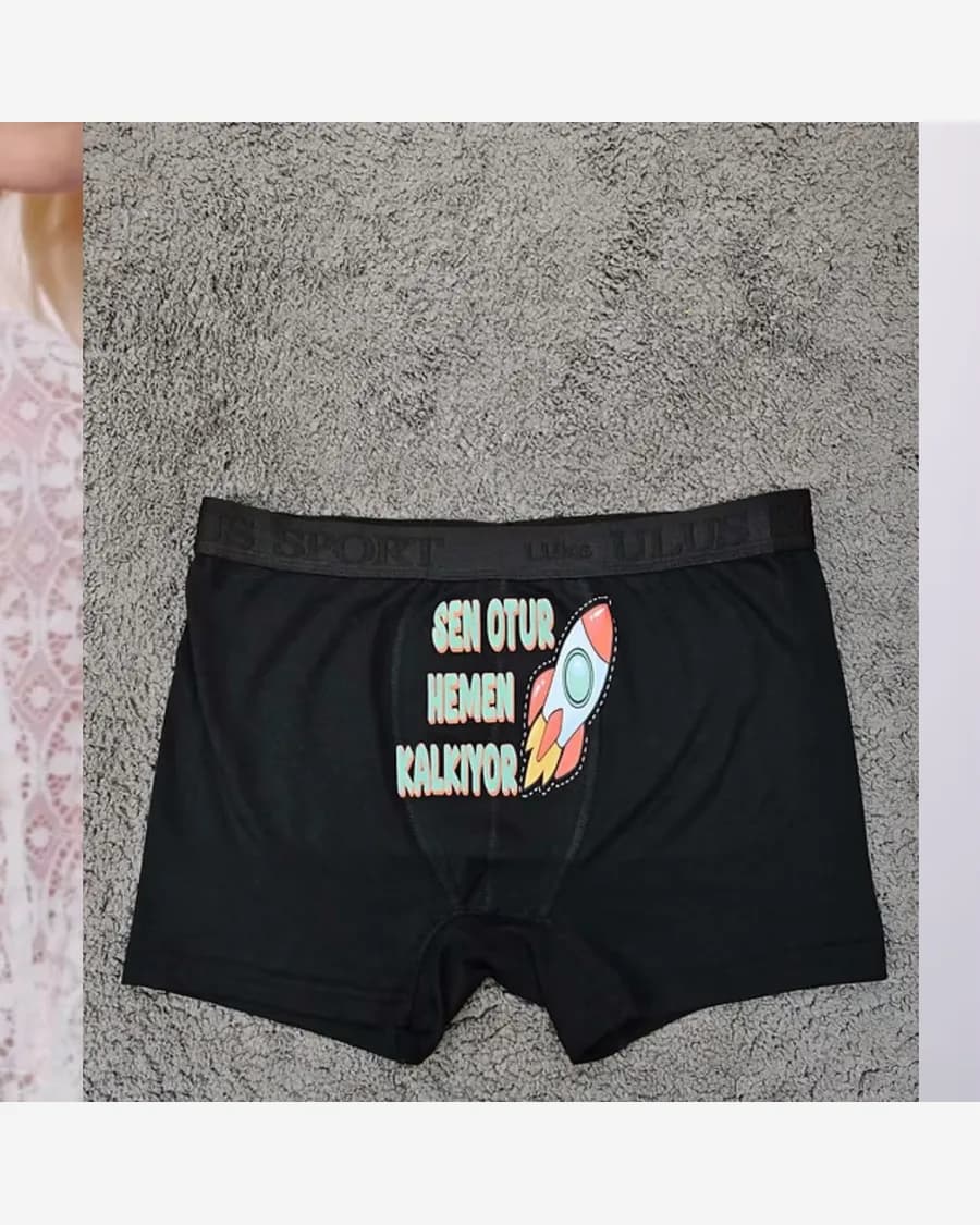 Davet Mesajlı Baskılı Boxer