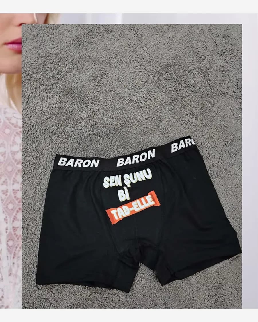 İsimli Mesaj Baskılı Boxer